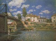 Alfred Sisley The Bridge at Villeneuve-la-Garene Sweden oil painting artist